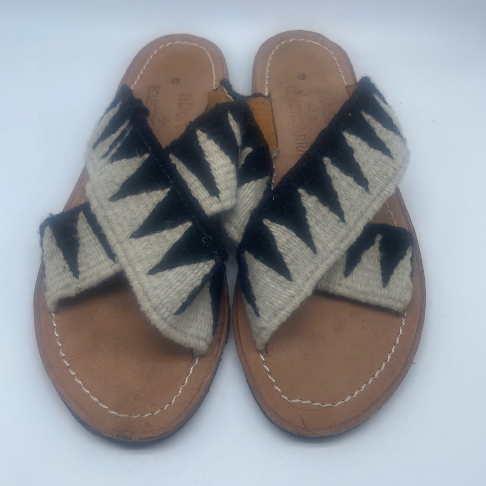 Nwt Ndavaa + Eclectic Array Zebra Sandal - image 3